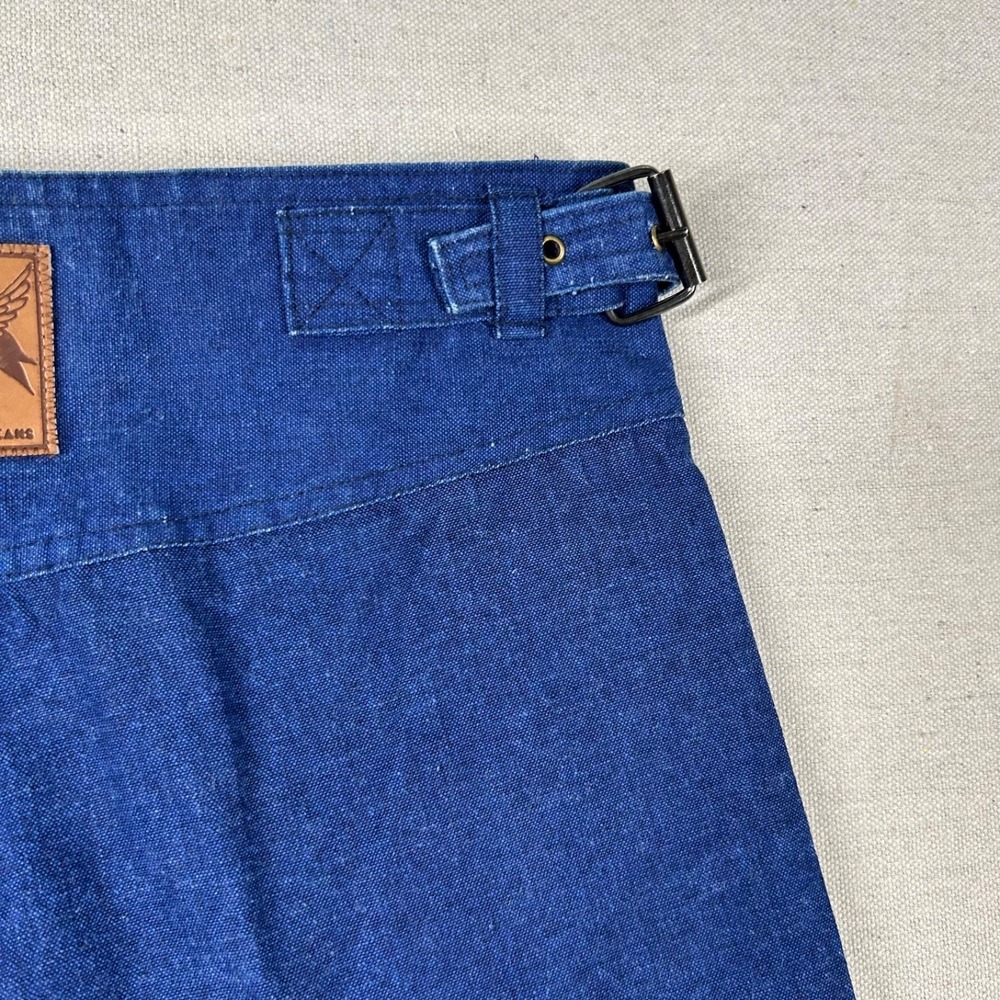 Vtg MBS International Jeans Womens 2 Pleat High Rise Taper 27x29 Buckles Indigo - Picture 5 of 9